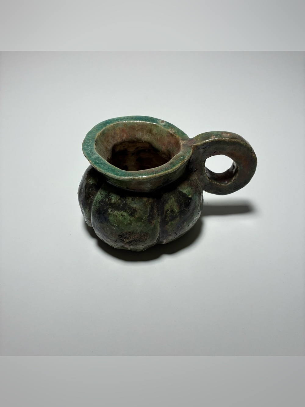 Handmade Studio Art Hobbyist Ceramic Glazed Abstract Decor Mug 3.5 Diameter